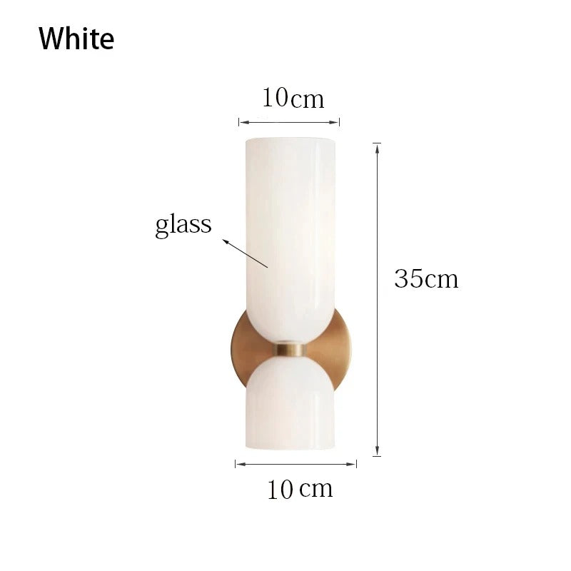 Scandinavische Glazen Wandlamp – Minimalistisch Design met E14 LED – Luxe Wandverlichting voor Slaapkamer, Woonkamer en Hal