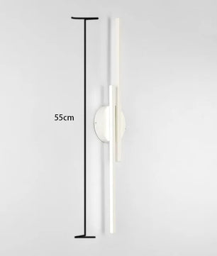 LED Wandlamp Dubbellijn – Scandinavisch Minimalistisch Design met Driekleuren LED – Moderne Acryl Wandverlichting voor Woonkamer en Slaapkamer
