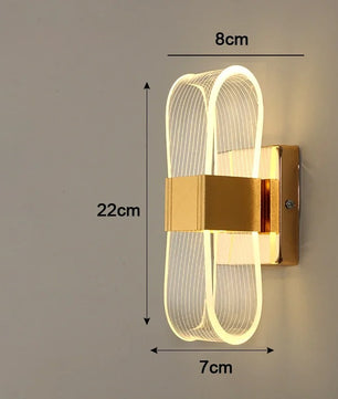 Nordic Luxe LED Wandlamp – Scandinavische Aluminium Wandverlichting voor Slaapkamer en Woonkamer