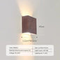 Nordic Houten LED Wandlamp – Vierkante Scandinavische Wandverlichting voor Slaapkamer en Hal