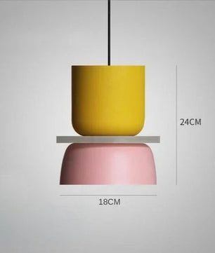 Moderne Macaron LED Hanglamp – Kleurrijke Plafondlamp voor Eetkamer, Slaapkamer & Café