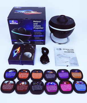 Galaxy Projector 13-in-1 – HD Sterrenhemel Nachtlamp & Planetarium Projector met Verwisselbare Dia’s, Rotatie & Timer