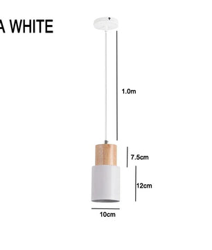 Nordic Moderne LED Hanglamp – Aluminium & Hout Plafondlamp voor Keuken, Bar & Woonkamer