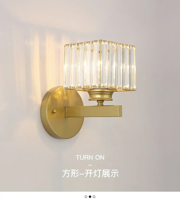 Moderne Kristallen Wandlamp – Luxe LED Wandverlichting met Minimalistisch Design voor Slaapkamer en Woonkamer