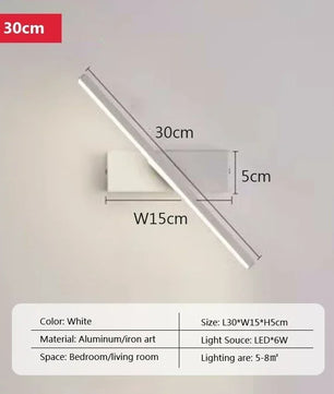 Moderne LED Wandlamp – Draaibaar Design voor Badkamerspiegel, Slaapkamer en Woonkamer