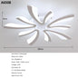 Moderne LED Plafondlamp 50W – V-Vormige 5-Kops Designlamp – Acryl – Neutraal of Koud Wit – 5625 Lumen