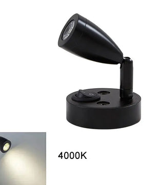 12V LED Leeslamp voor Camper, Caravan, Boot & Vrachtwagen – Aluminium Wandlamp, Warm/Koud Wit, 3W