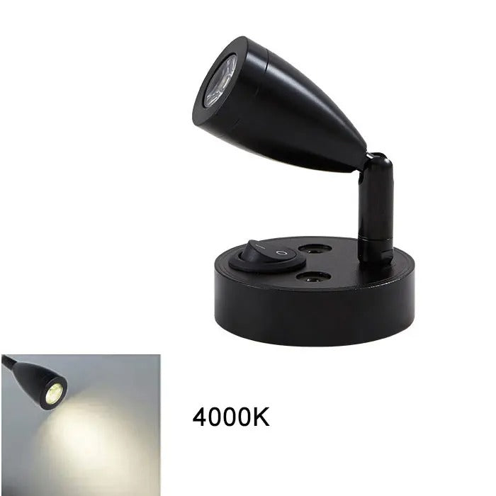 12V LED Leeslamp voor Camper, Caravan, Boot & Vrachtwagen – Aluminium Wandlamp, Warm/Koud Wit, 3W