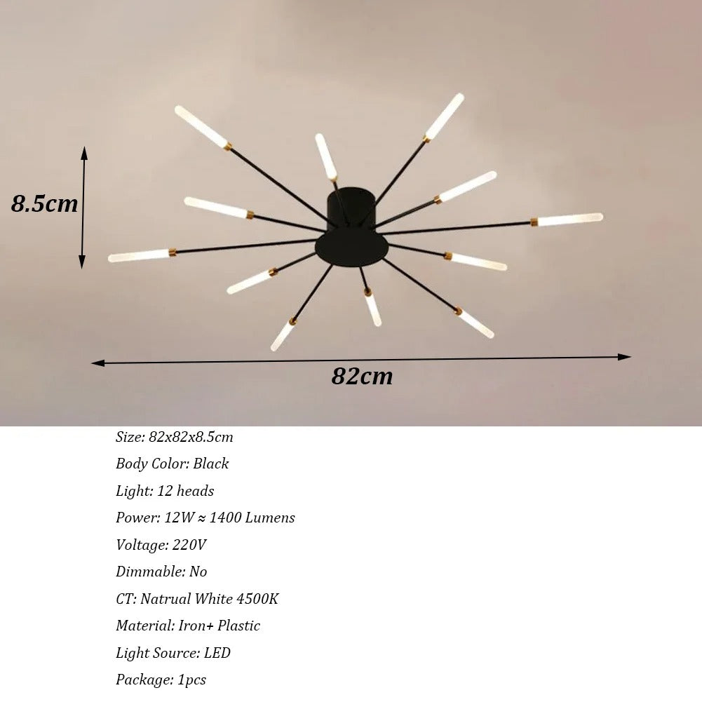 Moderne LED Plafondlamp – 28W Natuurlijk Licht 4500K – Strakke Metalen Plafondverlichting voor Slaapkamer, Woonkamer en Kantoor