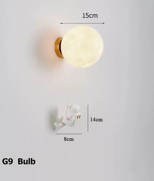 Astronaut Wandlamp – Creatieve Maan LED Verlichting voor Kinderkamer en Slaapkamer