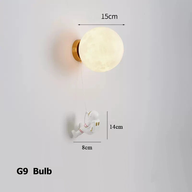 Astronaut Wandlamp – Creatieve Maan LED Verlichting voor Kinderkamer en Slaapkamer