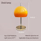 Bauhaus Retro Glazen Tafellamp – Paddenstoel Lamp met Oranje Gradiënt – Decoratieve Sfeerlamp voor Woonkamer en Slaapkamer