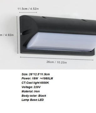 Moderne LED Wandlamp – 20W Binnen en Buiten – Draaibaar LED Paneel – Warm Wit 3000K – Zwart Aluminium – IP65