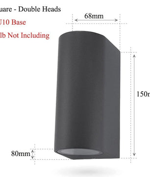Waterdichte GU10 Wandlamp – Moderne Aluminium Buitenverlichting voor Tuin, Veranda en Terras