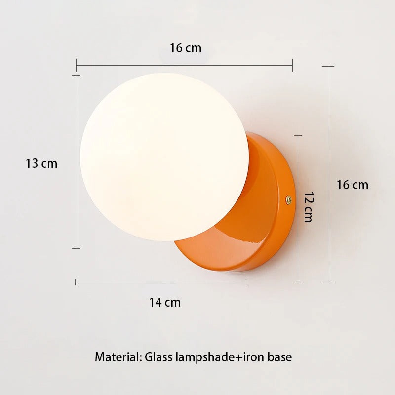 Scandinavische Wandlamp – Minimalistische LED Wandverlichting met Wit Glas en G9 Fitting voor Slaapkamer, Gang en Woonkamer