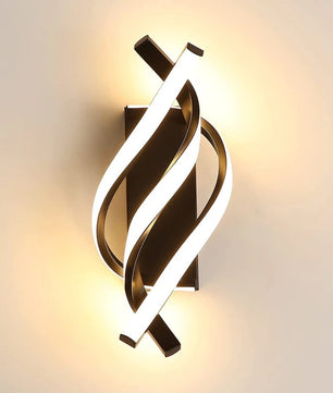Gebogen LED Wandlamp – Spiraal Design van Aluminium & Siliconen, Modern en Sfeervol