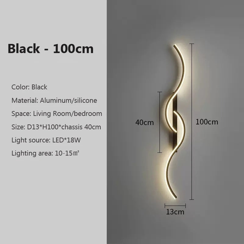 Moderne LED Wandlamp – Minimalistische Lange Strip Wandverlichting voor Slaapkamer & Woonkamer