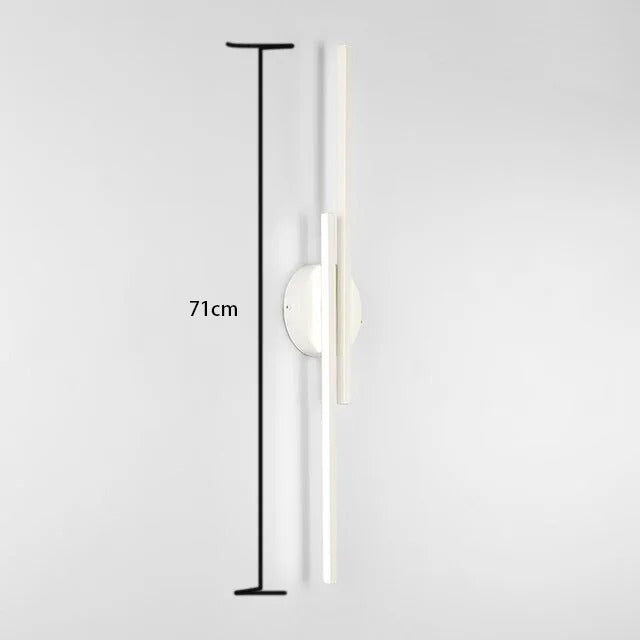 LED Wandlamp Dubbellijn – Scandinavisch Minimalistisch Design met Driekleuren LED – Moderne Acryl Wandverlichting voor Woonkamer en Slaapkamer