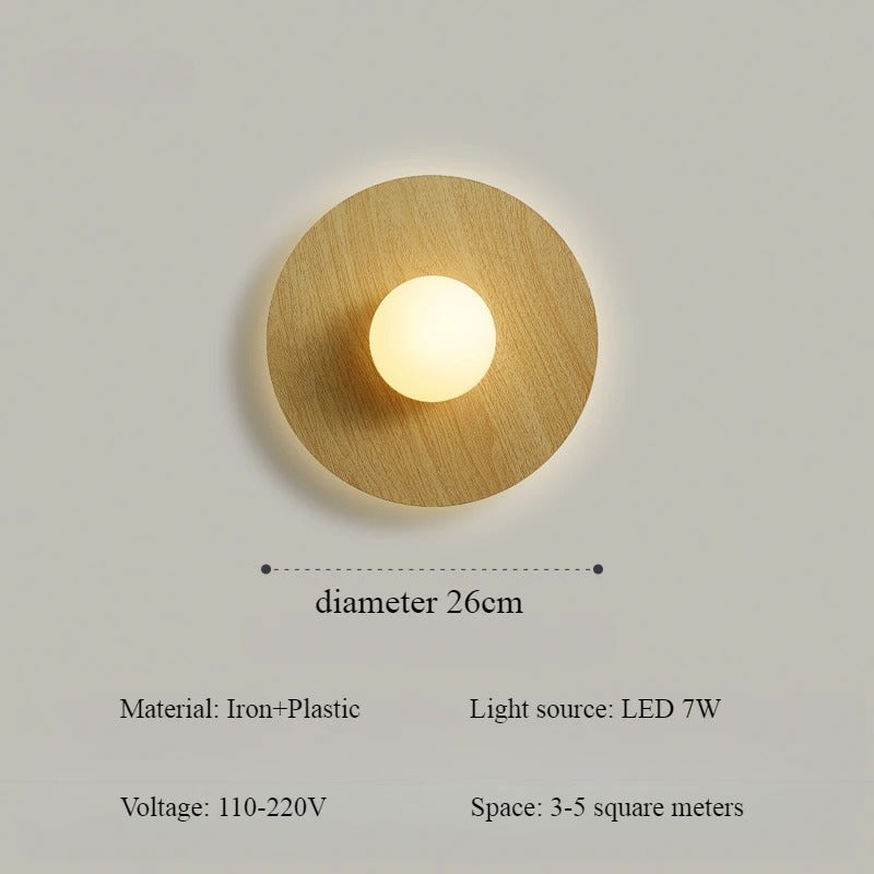 Scandinavische Houten Wandlamp – Natuurlijk Hout met LED Verlichting – Modern Bedlampje en Sfeerverlichting voor Slaapkamer en Woonkamer