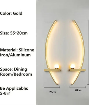 Moderne LED Wandlamp – Minimalistische Strepen Wandverlichting voor Slaapkamer, Woonkamer & Hal