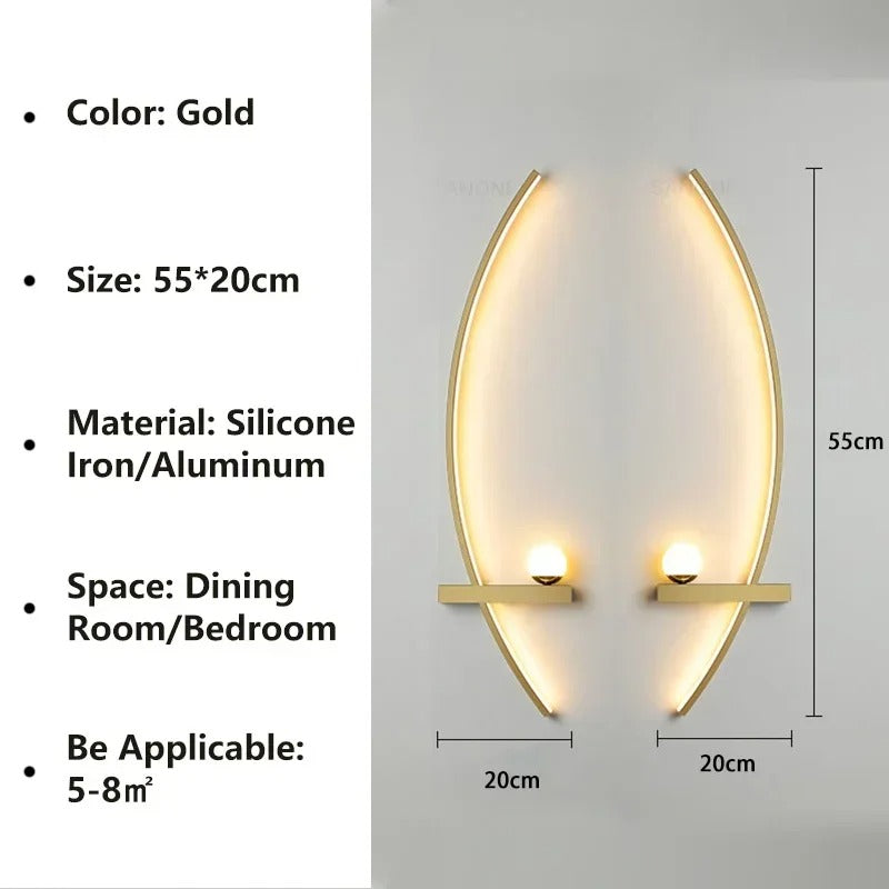 Moderne LED Wandlamp – Minimalistische Strepen Wandverlichting voor Slaapkamer, Woonkamer & Hal