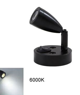 12V LED Leeslamp voor Camper, Caravan, Boot & Vrachtwagen – Aluminium Wandlamp, Warm/Koud Wit, 3W