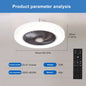 Slimme Plafondventilator met LED-Verlichting – 52 cm Ventilatorlamp met Onzichtbare Bladen, Afstandsbediening en Stille Werking voor Slaapkamer en Woonkamer