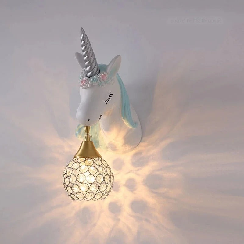 Eenhoorn Wandlamp – Schattige Nordic Wandverlichting voor Kinderkamer en Slaapkamer
