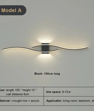 Moderne LED Wandlamp – Minimalistisch Design voor Slaapkamer, Woonkamer en Gang