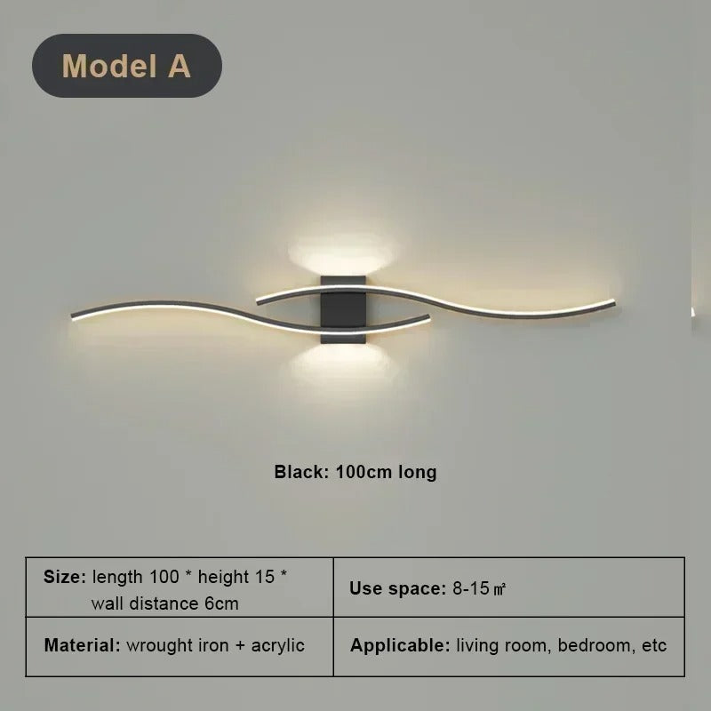 Moderne LED Wandlamp – Minimalistisch Design voor Slaapkamer, Woonkamer en Gang