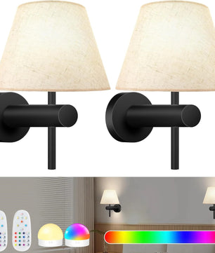 Draadloze RGB LED Wandlamp – Oplaadbare Magnetische Wandverlichting met Afstandsbediening en Dimbaar Licht