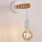 Retro Houten Wandlamp – Vintage Design met E27 Fitting – Sfeervolle Wandverlichting voor Woonkamer en Slaapkamer