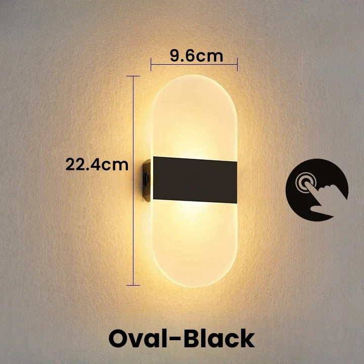 Draadloze LED Wandlamp – USB Oplaadbaar met Touch Sensor – Moderne Wandverlichting voor Slaapkamer, Trap en Gang