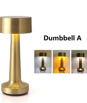 Oplaadbare LED Tafellamp met Touch Bediening – Retro Design – Dimbaar met 3 Lichtkleuren en Type-C Opladen