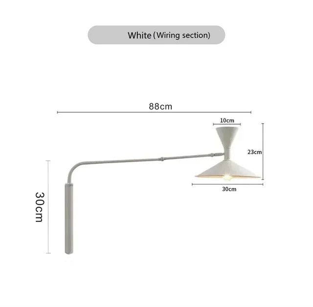 Industriële Wandlamp – Draaibaar Metalen Design – E27 – Bedlamp en Leeslamp voor Binnen