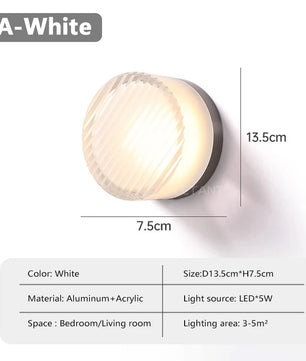 Nordic LED Wandlamp – Acryl & Aluminium, Moderne Verlichting voor Slaapkamer, Woonkamer & Hotel