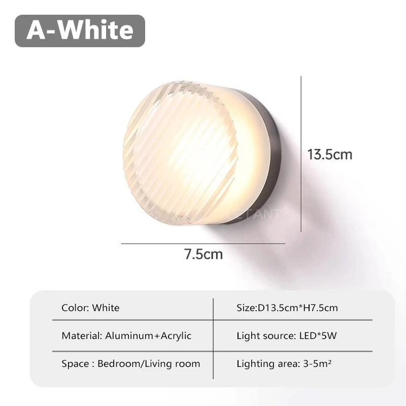 Nordic LED Wandlamp – Acryl & Aluminium, Moderne Verlichting voor Slaapkamer, Woonkamer & Hotel