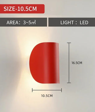 Nordic LED Wandlamp – Creatieve Roterende Wandverlichting – Minimalistische Nachtlamp voor Slaapkamer en Woonkamer