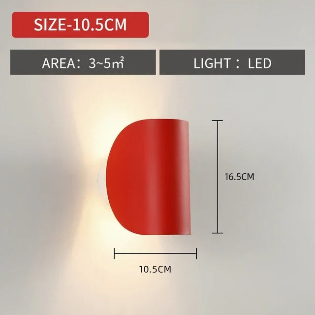 Nordic LED Wandlamp – Creatieve Roterende Wandverlichting – Minimalistische Nachtlamp voor Slaapkamer en Woonkamer
