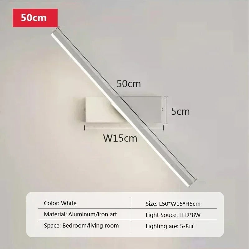 Moderne LED Wandlamp – Draaibaar Design voor Badkamerspiegel, Slaapkamer en Woonkamer