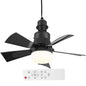 LED Plafondventilator met E27 Fitting – 40W Dimbare Ventilatorlamp met Afstandsbediening, 3 Snelheden en Laag Profiel voor Slaapkamer en Keuken