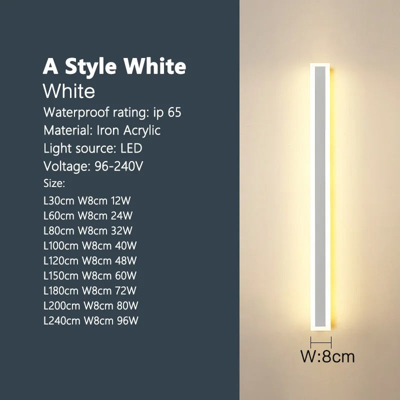 Outdoor LED Wandlamp IP65 – Waterdichte Scandinavische Wandverlichting met Warm Neutraal of Koel Licht voor Tuin en Interieur