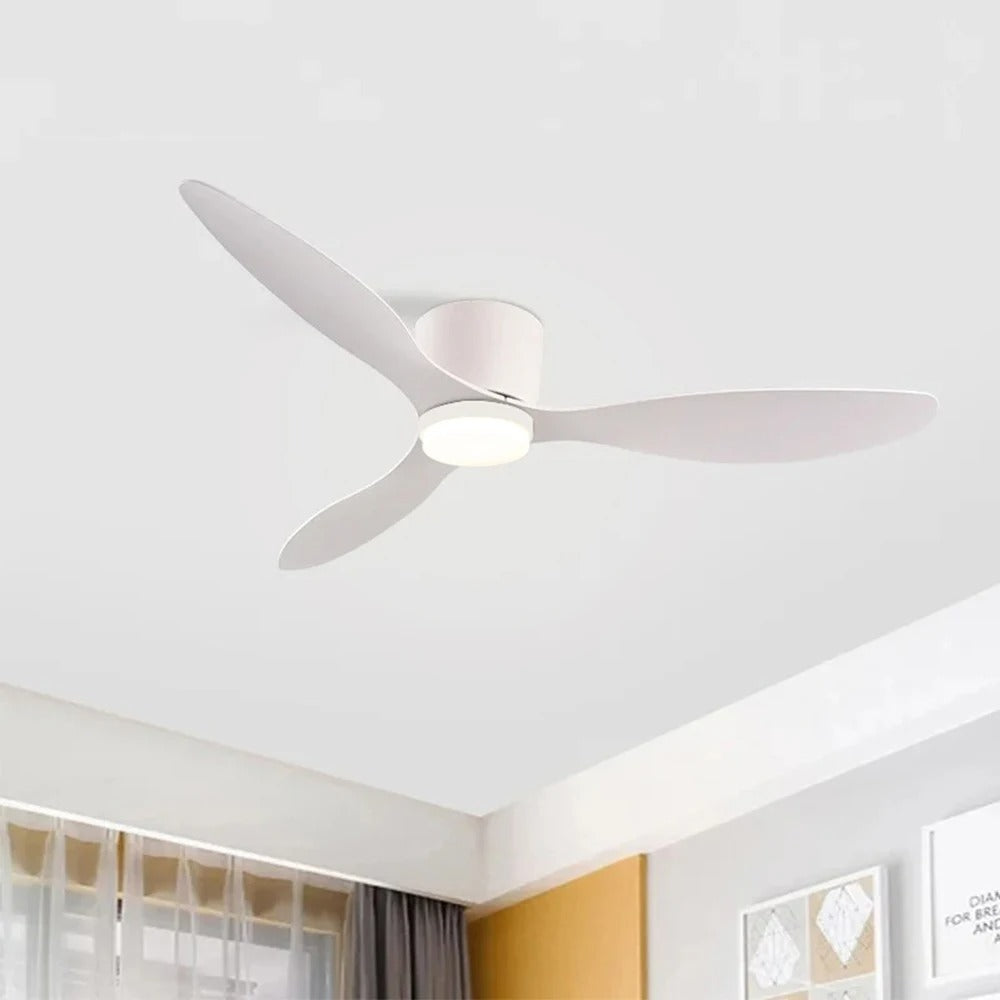 Minimalistische Plafondventilator met LED – Scandinavisch Modern Design met Afstandsbediening, 6 Snelheden en Stille DC-Motor voor Woonkamer en Slaapkamer
