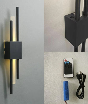 Moderne Acryl Wandlamp – LED Pijpvormig Design met Afstandsbediening en Oplaadfunctie – Minimalistische Wandverlichting voor Slaapkamer en Woonkamer