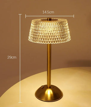 Oplaadbaar LED Nachtlampje met Touch Bediening – Moderne Glazen Tafellamp met 3 Lichtkleuren en USB Opladen
