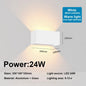 Nordic LED Wandlamp 12W of 24W – Scandinavische Aluminium Wandverlichting IP65 voor Binnen en Buiten