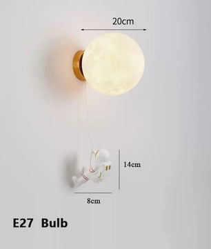 Astronaut Wandlamp – Creatieve Maan LED Verlichting voor Kinderkamer en Slaapkamer