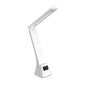 Multifunctionele LED Bureaulamp – Dimbaar met Draadloze Oplader, USB-Poort en Digitale Klok – 3 Lichtkleuren