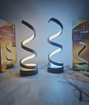 Moderne Spiraalvormige LED-Tafellamp – Voor Stijlvolle Verlichting in Elke Ruimte