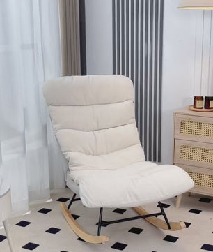 Japandi Luxe Cloud Fauteuil – Modern Design – Comfortabele Zitting – Crème en Grijs